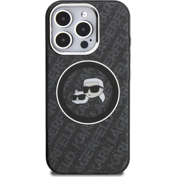 Karl Lagerfeld IML K&CH Heads Repeated Logo MagSafe kryt iPhone 15 Pre čierny - Puzdra - Obrázok 77feb23f56e04cbcbc605cf152138be6