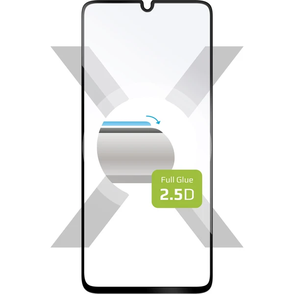FIXED 2,5D Full-Cover tvrdené sklo 0,33mm Samsung Galaxy A41 čierne - Ochranné fólie a sklo - Hlavný obrázok