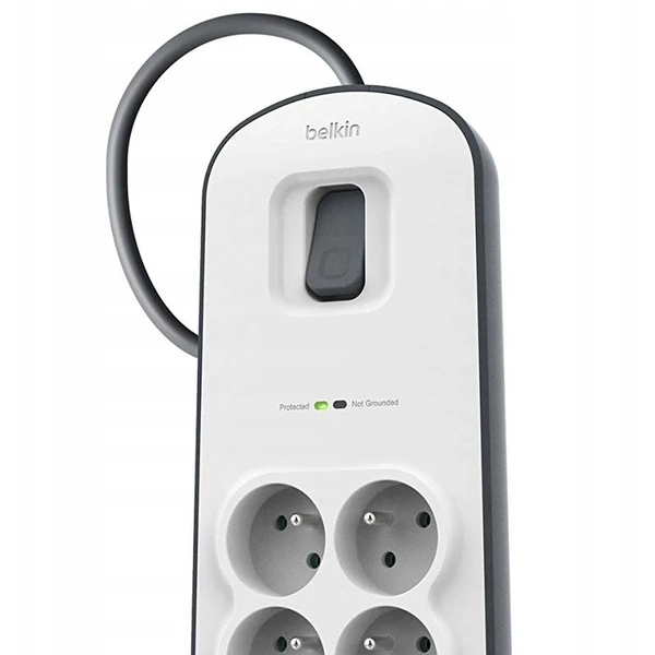 Belkin prepäťová ochrana BSV604, 6 zásuviek, 2xUSB/2.4A, 2m - Prepäťové ochrany - Obrázok 781L100301