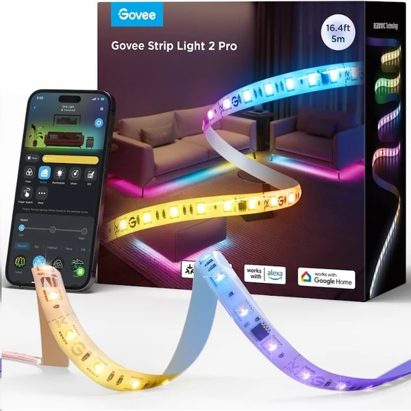 Govee Strip Light 2 Pre RGBICWW Matter LED pásik, 5m - Inteligentné osvetlenie - Hlavný obrázok