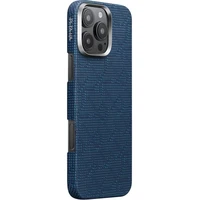 Pitaka Tactile Woven Case kryt iPhone 16 Pre Max PTK Dark Blue - Puzdra