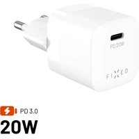 FIXED Mini nabíjačka s USB-C a PD, 20W, biela - Nabíjačky