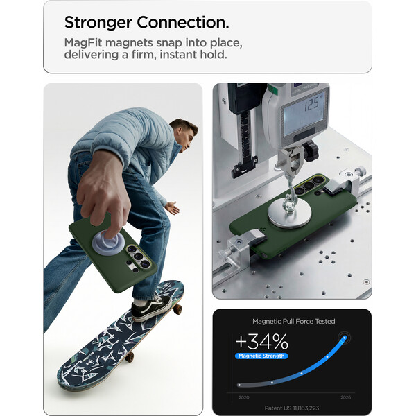 Spigen Nano Pop MagSafe kryt Samsung Galaxy S26 Ultra zelený - Puzdra - Obrázok 78544289684b4a16add37ef96597fe52