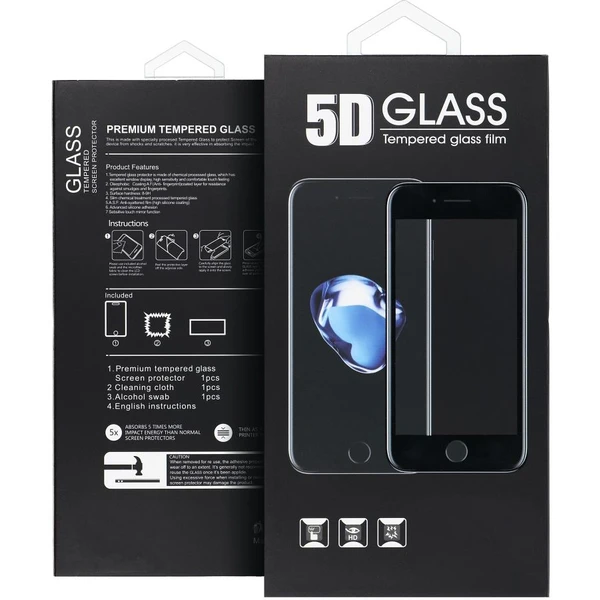 Smarty 5D Full Glue tvrdené sklo Xiaomi Redmi Note 12 Pro/12 Pro+/12 Explorer/Poco X5 Pro čierne - Ochranné fólie a sklo - Obrázok 787N300401