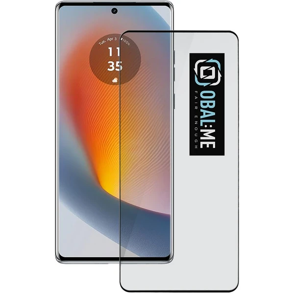 OBAL:ME 5D tvrdené sklo pre Motorola Edge 50 Fusion čierne - Ochranné fólie a sklo - Hlavný obrázok
