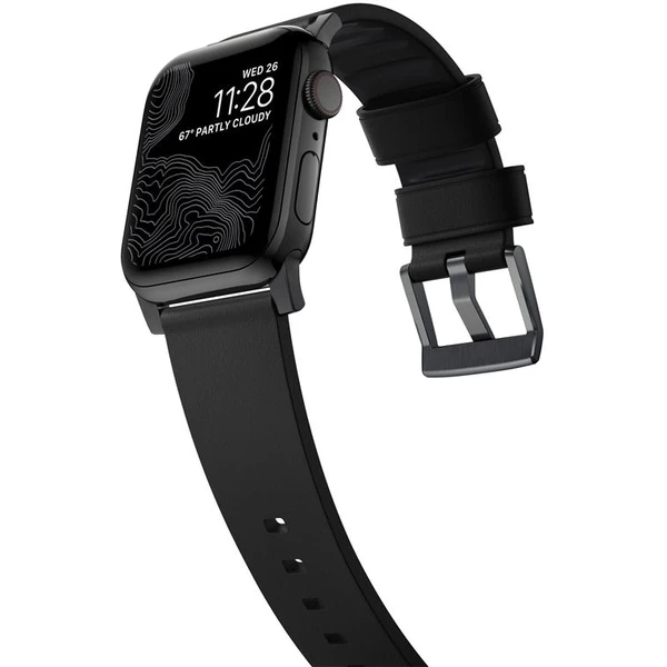 Nomad Active Strap Pre hydrofóbny kožený remienok Apple Watch 49/45/44/42mm čierny/čierny - Remienky - Obrázok 78G1000K01