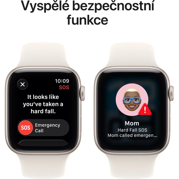 Apple Watch SE 3 (2025) Cellular 44mm Hviezdne biely hliník s hviezdne bielym športovým remienkom M/ - Inteligentné hodinky - Obrázok 78PH000K01