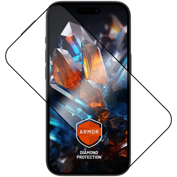 FIXED Armor prémiové tvrdené sklo s aplikátorom Apple iPhone 15 čierne