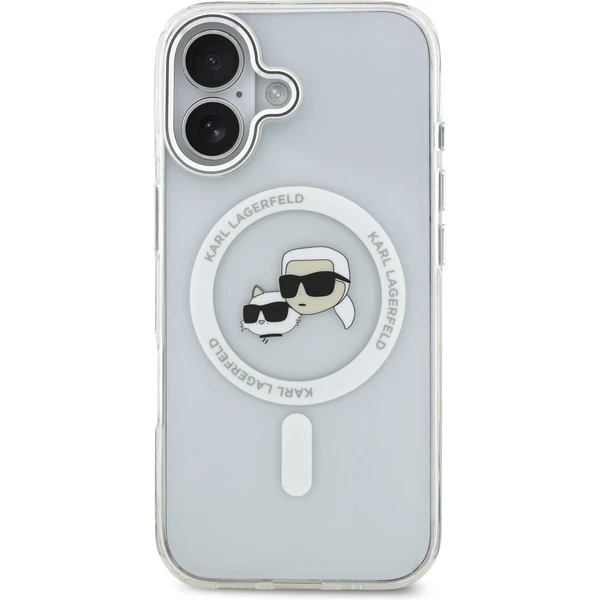 Karl Lagerfeld IML K&CH Heads Metal Frame MagSafe kryt iPhone 17 číry - Puzdra - Obrázok 78b68bc38a264b8dbd8adbfbc41e149c