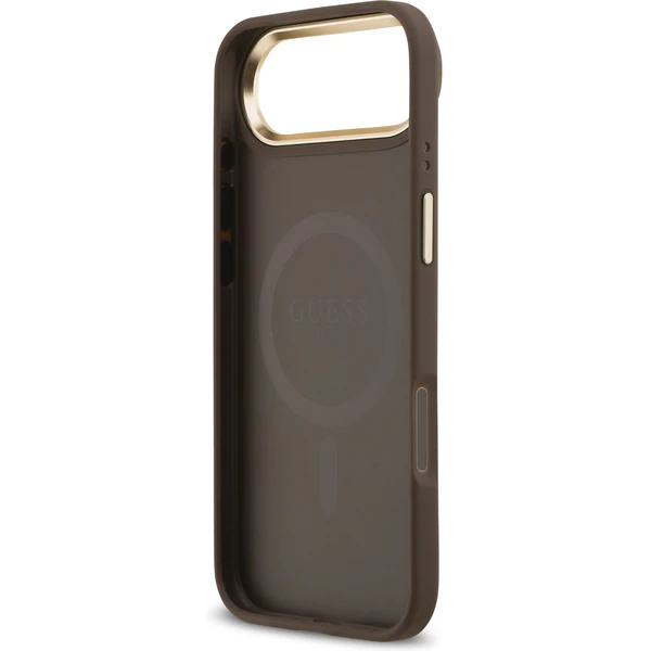 Guess PU Leather 4G Gold Frame MagSafe kryt iPhone Air hnedý - Puzdra - Obrázok 78bd5e9387b34894be76eb7a897ecb78