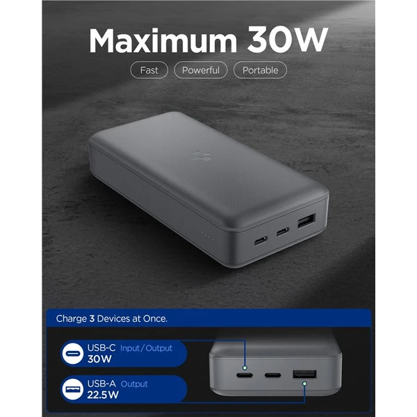 Spigen Essential powerbanka 30000mAh (30W) sivá (EA3030) - Powerbanky - Obrázok 78be5818851544788e272d2250264020