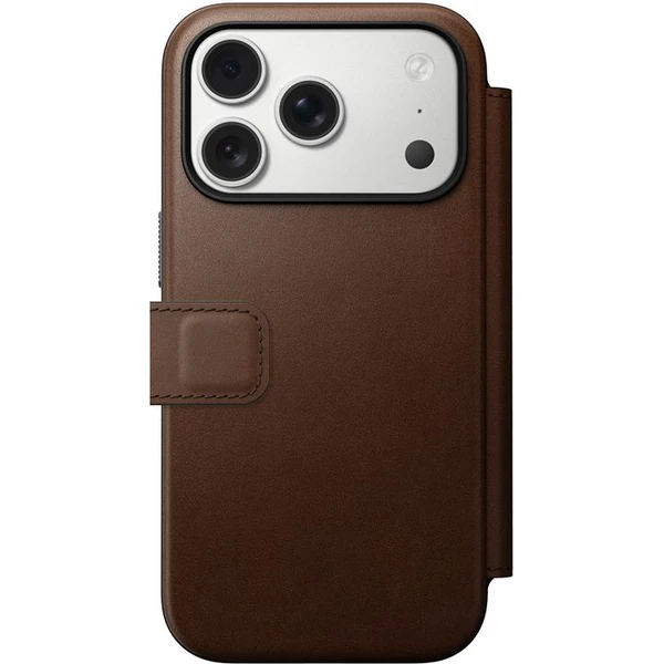 Nomad Modern Leather Folio MagSafe kožené púzdro iPhone 17 Pro Brown - Puzdra - Obrázok 790f6dc848a445ce9bb2f0802992b7aa