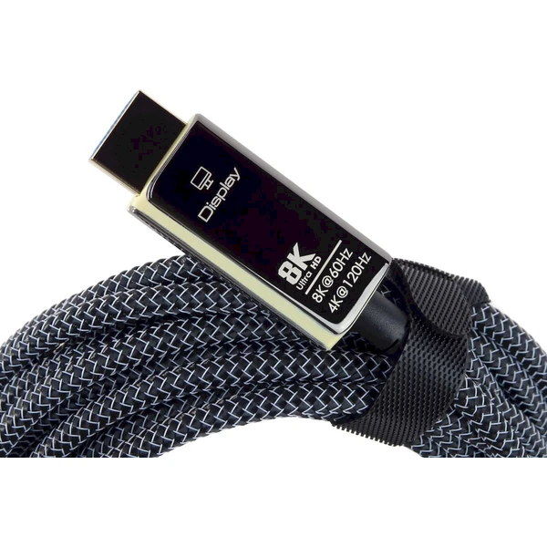PremiumCord HDMI 2.1/HDMI 2.1 optický kábel s ethernetom 8K 30m čierny/biely - Káble a redukcie - Obrázok 791O000K01
