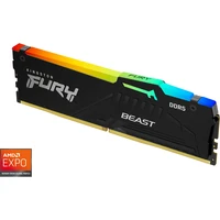 Kingston FURY Beast Black RGB DDR5 32GB 6000MT/s CL36 DIMM (1x32GB) EXPO/XMP - Operačné pamäte