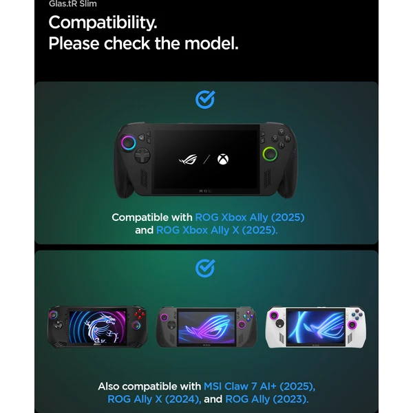Spigen Glass tR Slim tvrdené sklo 2 balenie ROG Xbox Ally X/Xbox Ally/ROG Ally X/ROG Ally/MSI Claw 7 - Ochranné fólie a sklo - Obrázok 796687397dd04d0ba5575f53062093f5