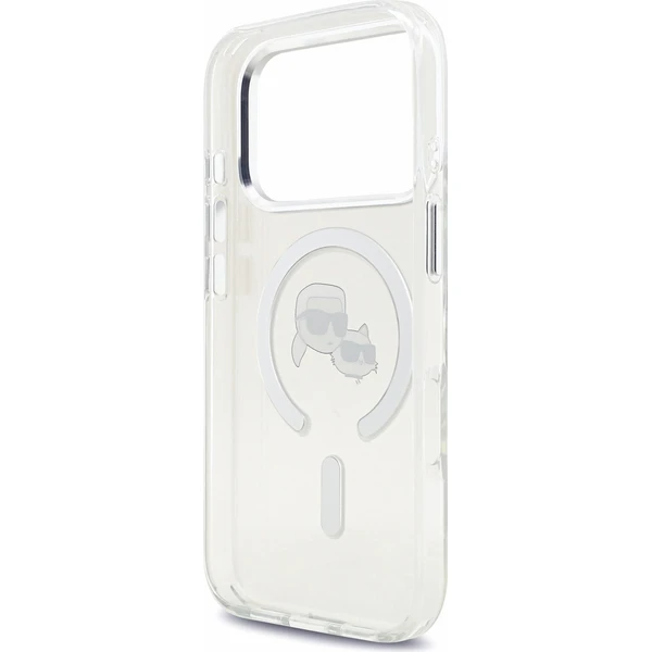 Karl Lagerfeld IML K&CH Heads Metal Frame MagSafe Zadný kryt pre iPhone 18 Pro White - Puzdra - Obrázok 7966d1c8da934e4e98e23d2501af18f1