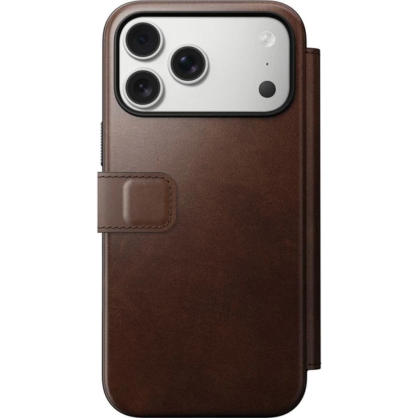 Nomad Modern Leather Folio (Horween) MagSafe kožené púzdro iPhone 17 Pro Max Rustic Brown - Puzdra - Obrázok 7976c1bdead94ff584ef8143939cba6c