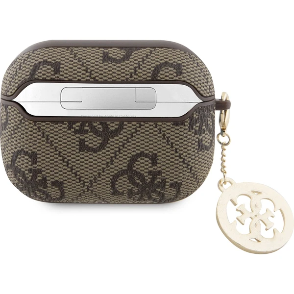 Guess 4G Script PC/PU Charm puzdro pre AirPods Pro 2 hnedé - Puzdra - Obrázok 798169d5823147f797c987313e053037