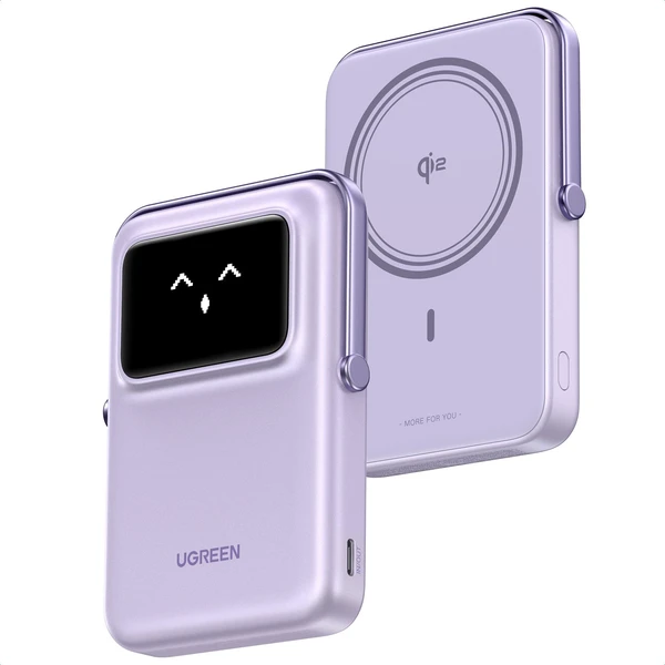 UGREEN Uno MagSafe/Qi2 Powerbanka so stojanom, 10000 mAh, 20W, fialová - Powerbanky - Obrázok 799a805409c644b6acbd60fe44df1a90