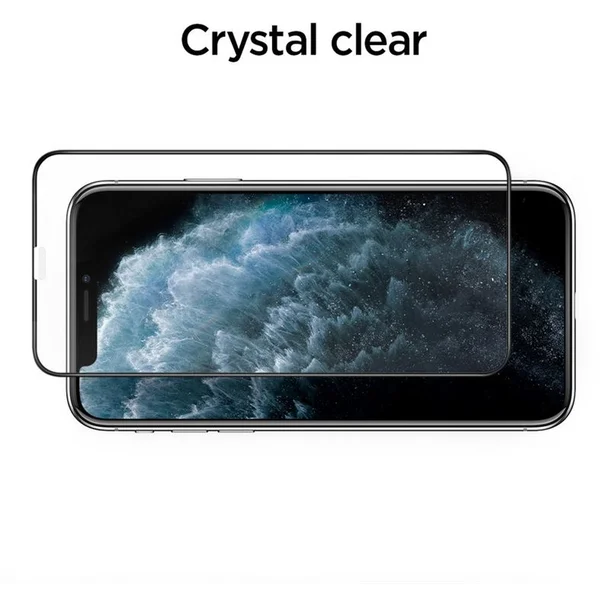 Spigen 3D tvrdené sklo Align FC Apple iPhone 11 Pro/XS/X čierne - Ochranné fólie a sklo - Obrázok 79CM000301
