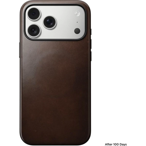 Nomad Modern Leather Case (Horween) MagSafe kožený kryt iPhone 17 Pro Max Rustic Brown - Puzdra - Obrázok 79e58f17cf674ceaa32a13c47e20a139