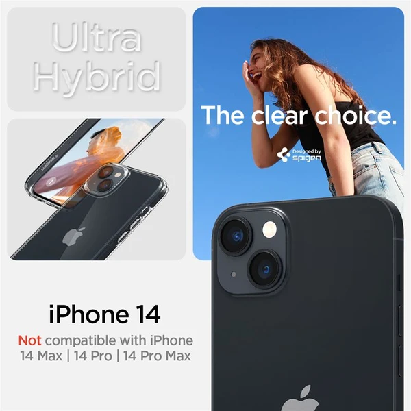 Spigen Ultra Hybrid kryt iPhone 14 číry - Puzdra - Obrázok 7A2H300401