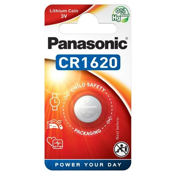 Panasonic CR1620 (gombíková) lítiová batéria (1ks) - Batérie - Hlavný obrázok