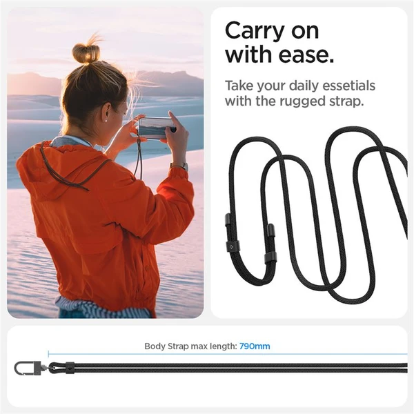 Spigen Crossbody Strap univerzálny popruh čierny - Popruhy a crossbody - Obrázok 7AC5000L01