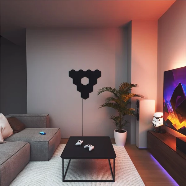 Nanoleaf Shapes v limitovanej edícii Black Hexagons Starter Kit 9 Panels - Inteligentné osvetlenie - Obrázok 7AQ2000J01