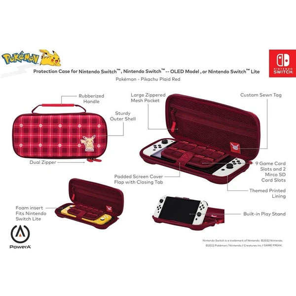 PowerA Protection Case Pokémon - Pikachu Plaid (Switch) - Puzdra - Obrázok 7AQS100501