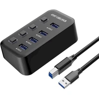 PremiumCord 4v1 USB-A Hub čierny - USB huby