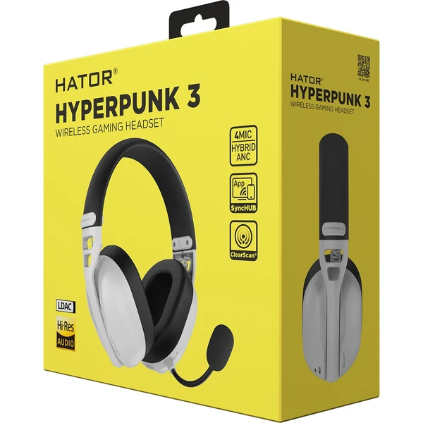 HATOR HYPERPUNK 3 bezdrôtový headset biely - Slúchadlá - Obrázok 7BAE000J01