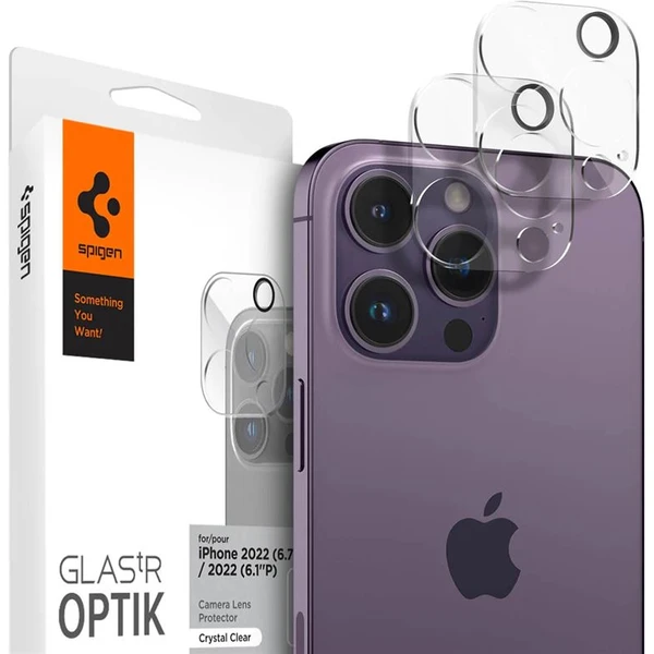 Spigen Glass Optik 2 Pack skla na fotoaparát iPhone 14 Pro/iPhone 14 Pro Max - Ochranné fólie a sklo - Hlavný obrázok