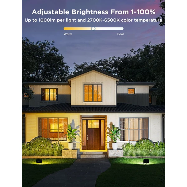 Govee Flood Lights 2 vonkajšie SMART LED svetlá 4ks - Inteligentné osvetlenie - Obrázok 7BQK000K01