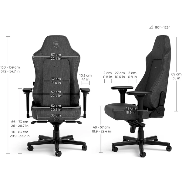 noblechairs HERO TX látková herná stolička čierna - Stoličky - Obrázok 7BUA000J01