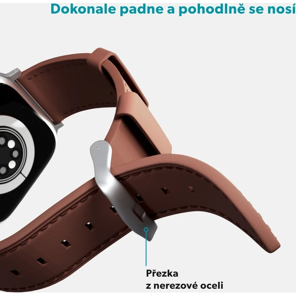 Epico Watch kožený remienok pre Apple Watch 38/40/41/42mm hnedý - Remienky - Obrázok 7CML000K01