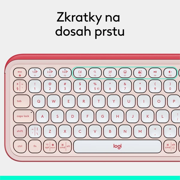 Logitech POP ICON KEYS (US) klávesnica ružová - Klávesnice - Obrázok 7CU8000O01