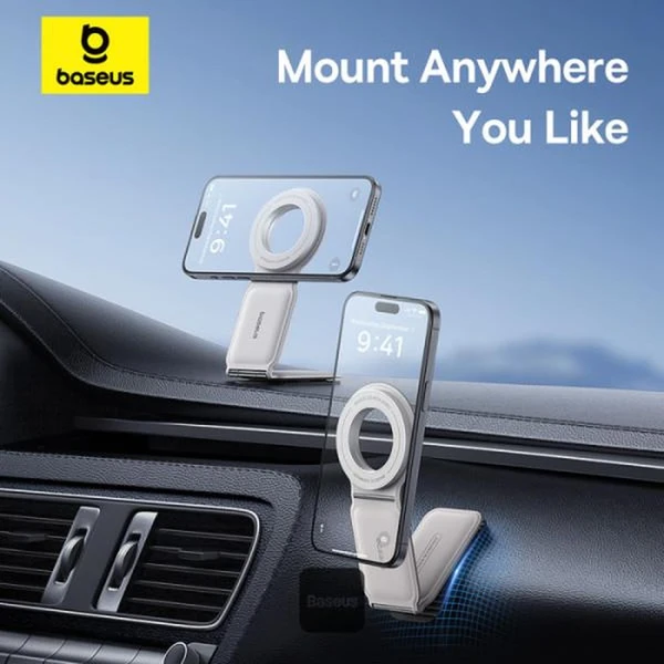 Baseus PrimeTrip C02 magnetický držiak do auta na palubnú dosku sivý - Držiaky - Obrázok 7D9R000K01