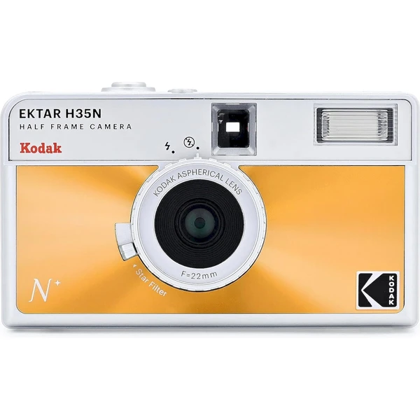 Kodak EKTAR H35N Glazed Analógový fotoaparát oranžový - Fotoaparáty - Hlavný obrázok