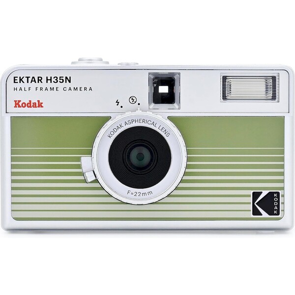 Kodak EKTAR H35N Striped Analógový fotoaparát zelený