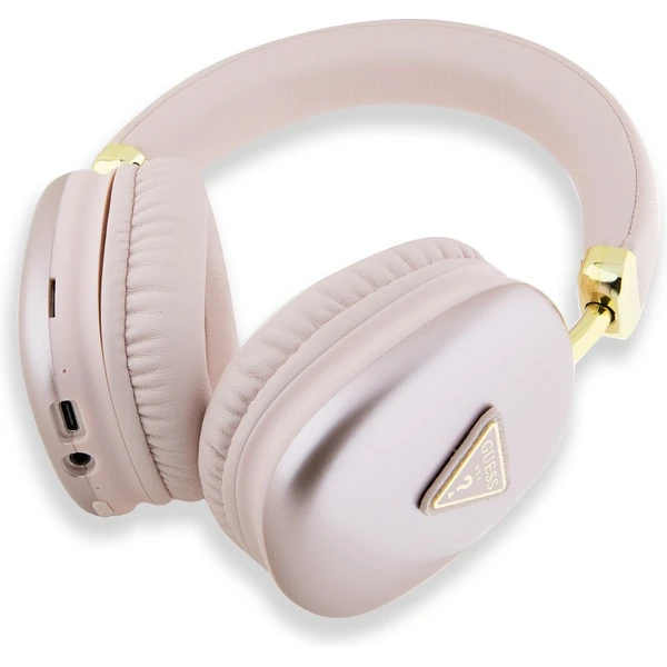 Guess PU Leather 4G Triangle Logo Bluetooth Stereo Headphone ružové - Slúchadlá - Obrázok 7ER2000N01