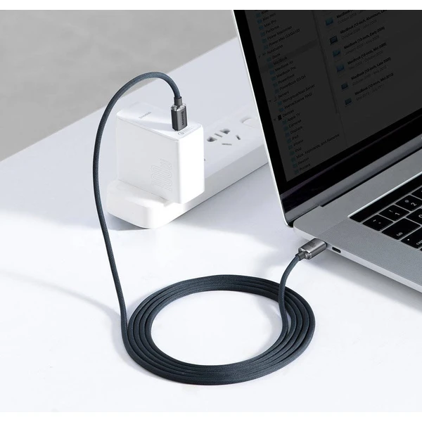 Baseus CAJY000701 Crystal Shine Series Dátový Kábel USB-C - USB-C 100W 2m Black - Káble - Obrázok 7ERL100501