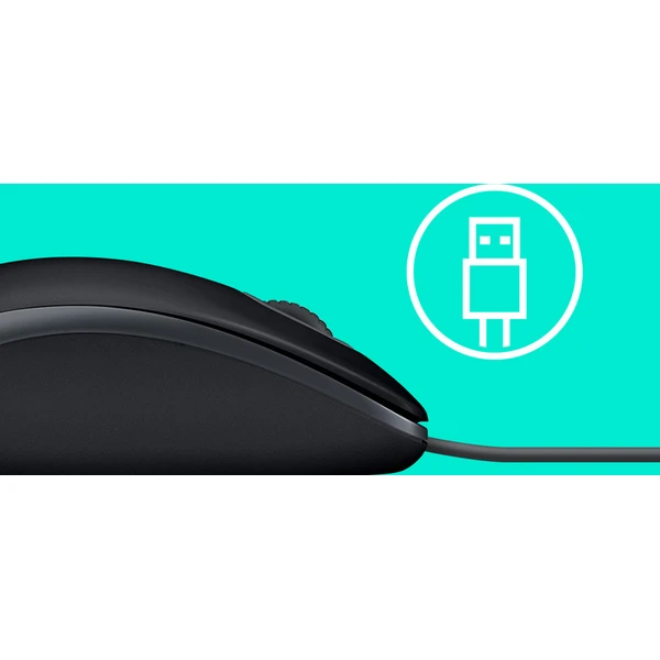 Logitech B110 myš, čierna - Myši - Obrázok 7ERO600301