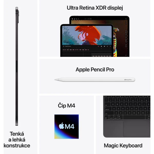 Apple iPad Pro 11" (2024) 2 TB Cellular vesmírne čierny - Tablety - Obrázok 7FF4000O01