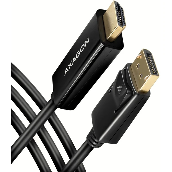 AXAGON DisplayPort 1.2/HDMI 1.4 kábel 4K 1,8m čierny - Káble a redukcie - Hlavný obrázok