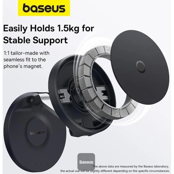 Baseus MagPro magnetický držiak na telefón skladací čierny - Držiaky - Obrázok 7H9R000K01