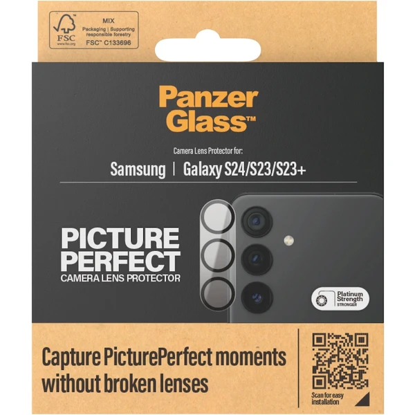 PanzerGlass Camera Protector Samsung Galaxy S24/S23/S23+ - Ochranné fólie a sklo - Obrázok 7HC1000O01