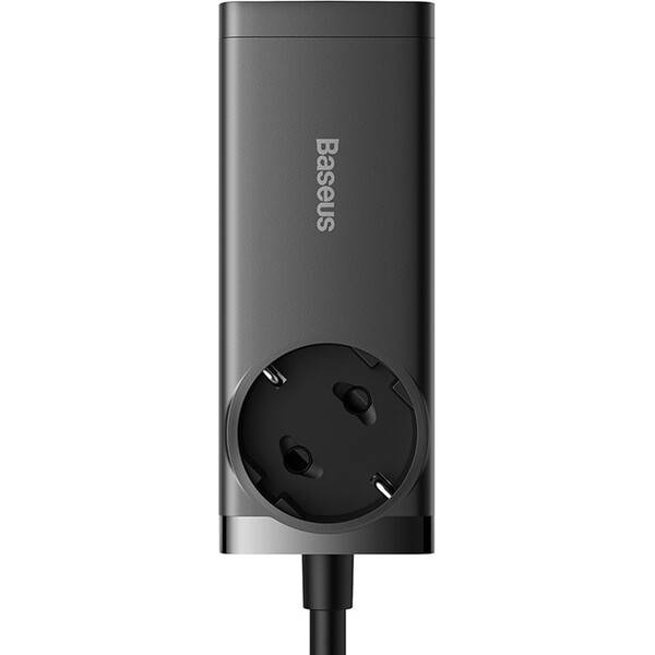 Baseus GaN3 Pre rýchlonabíjačka 2x USB-C, 2x USB + AC 100W s káblom USB-C/USB-C čierna