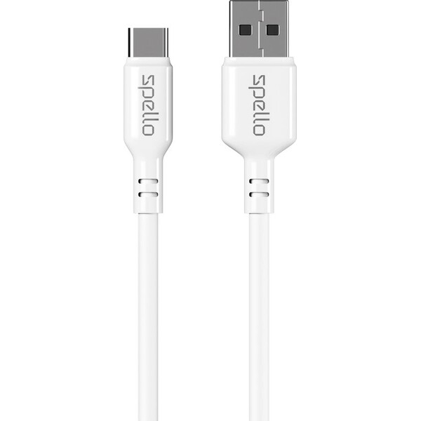 E-shop Spello USB-C/USB-A napájací kábel 18W 1,2m biely