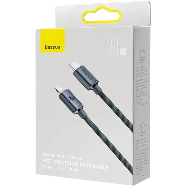 Baseus CAJY000201 Crystal Shine Series Dátový Kábel USB-C - Lightning 20W 1,2m Black - Káble - Obrázok 7HRL100501